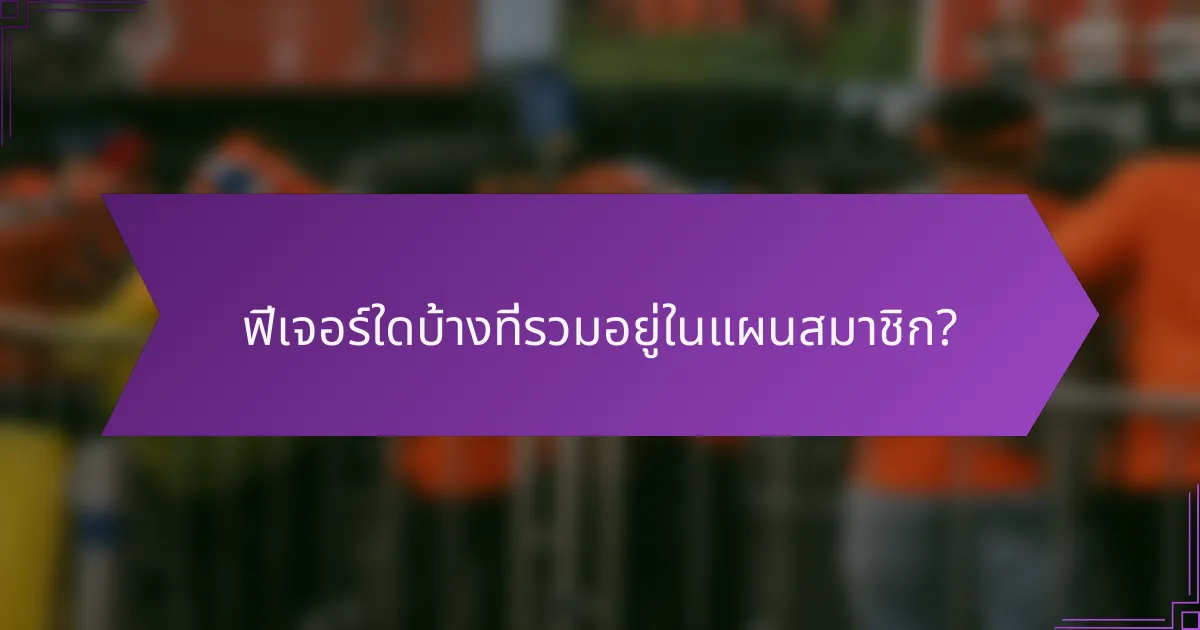 ฟีเจอร์ใดบ้างที่รวมอยู่ในแผนสมาชิก?