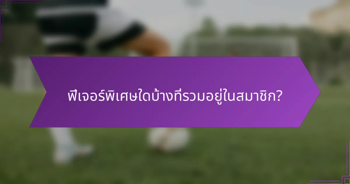 ฟีเจอร์พิเศษใดบ้างที่รวมอยู่ในสมาชิก?